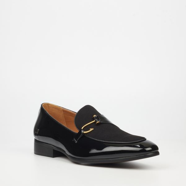 mazerata Men's Black Faux Leather Loafer