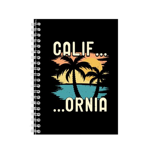 Light Blue A5 Notebook Spiral and Lined Surfing Graphic Notepad Present 098