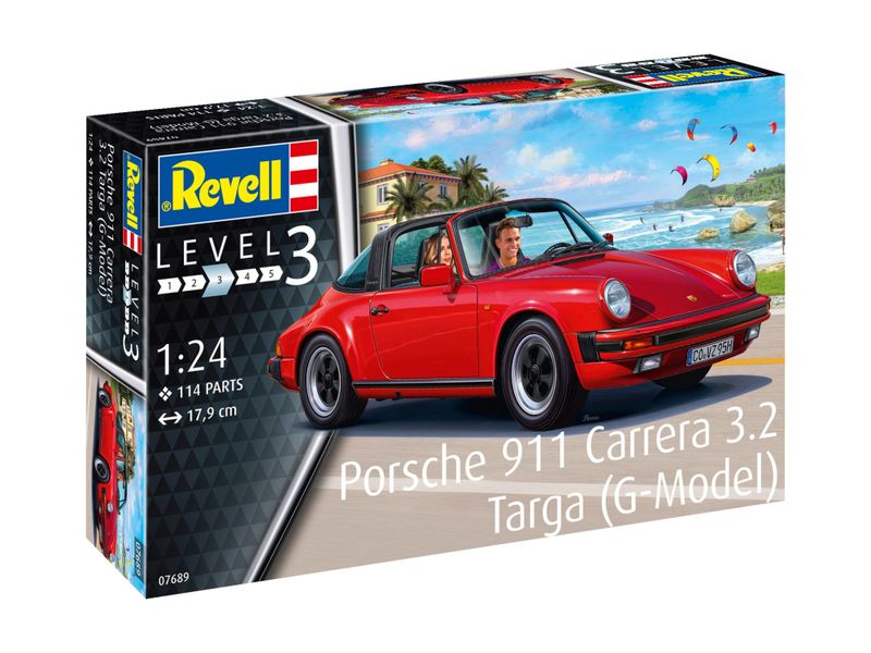 Revell 1/24 Porsche 911 Carrera 3.2 Targa (G-Model) Car Plastic Model Kit