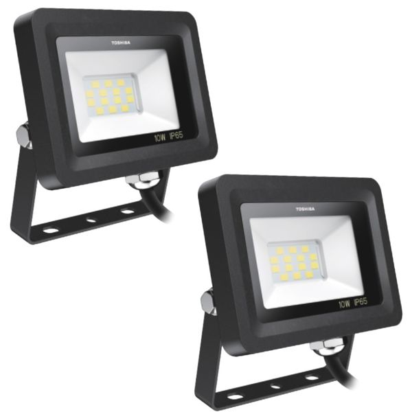 Toshiba 10W Outdoor Floodlights Cool Daylight 6500k - 2 Pack