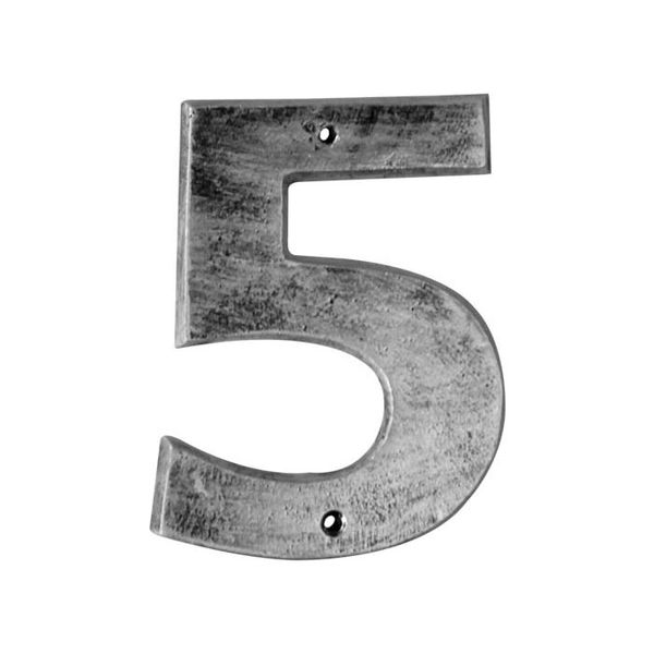 Antique Silver House number No.5- 20cm
