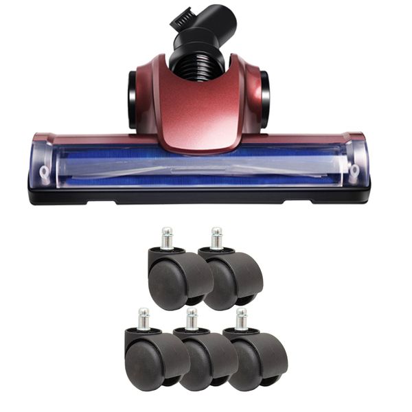 50Mm Office Chair Roller Castor Wheels - Set Of 5 - Black