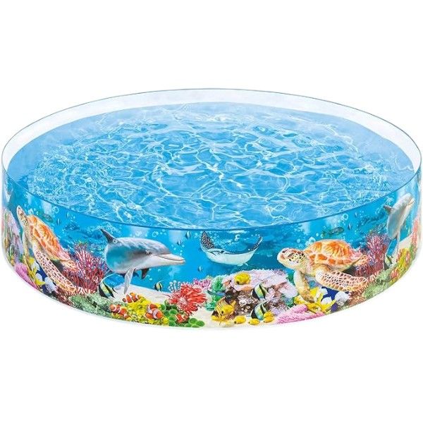 Instant Round Plastic Above-Ground Kiddie Swimming Pool