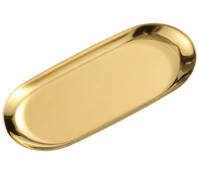 Oval Stainless Steel Trinket Tray