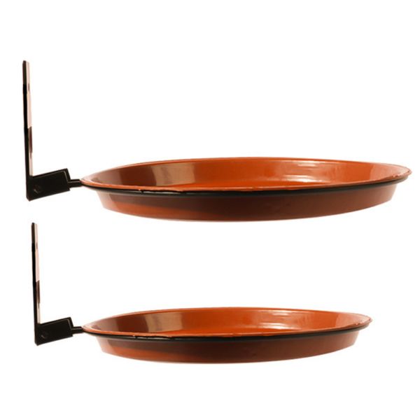 Pet Bird Wall Or Tree Mounted Hanging Bird Bath &amp; Food Tray set of 2