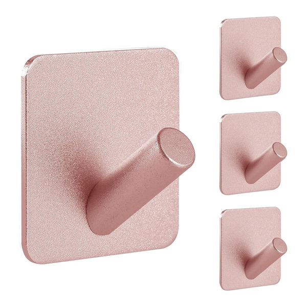 Heavy Duty Adhesive Hooks Square-Slash Hook Rose Gold