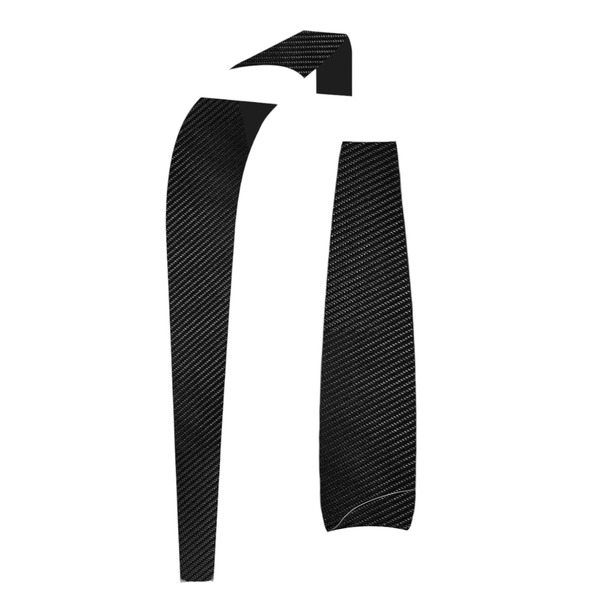 3Pcs Carbon Fiber Pattern PVC Protective Sticker For Ps5 - Black