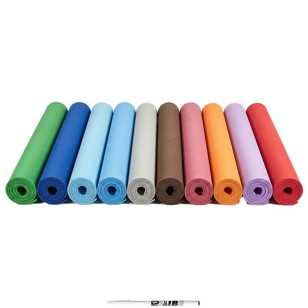 10-Pack EVA Foam Sheets A3 Mixed Colors 2mm DIY Crafts With ReVibe Pen