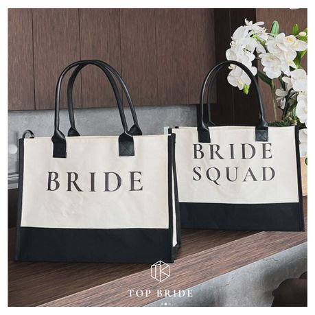 Canvas bride bag on sale