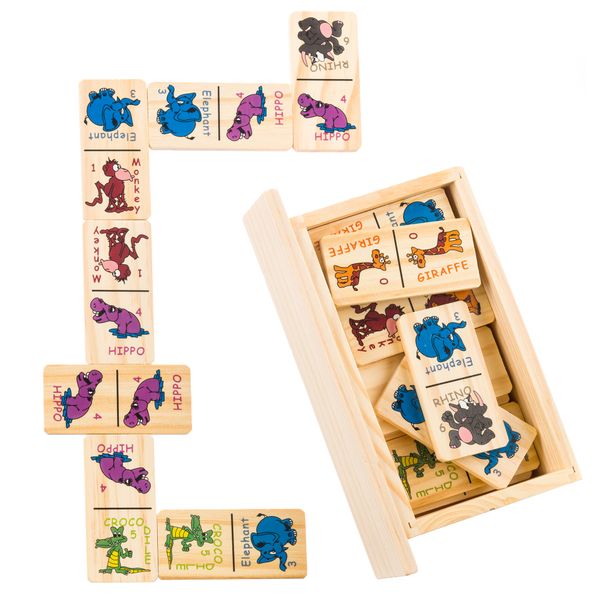 Africa's Legends - African Dominoes Set For Fun Learning - Plastic Pieces