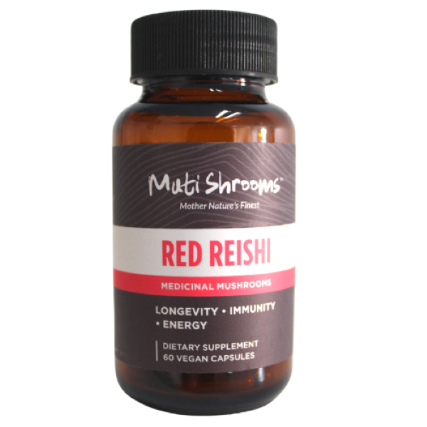 Muti Shrooms - Red Reishi - Medicinal Mushroom Immune Support - 60 Caps