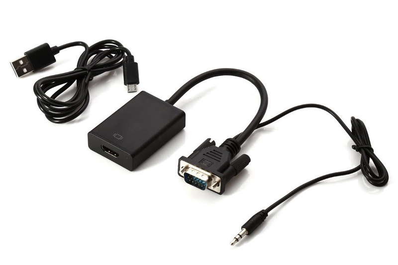 VGA to HDMI adapter cable with audio with USB cable