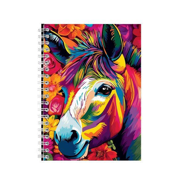 Rainbow Donkey Lisianthus Neon Notebook Gift Idea A4 Notepad Pad 75