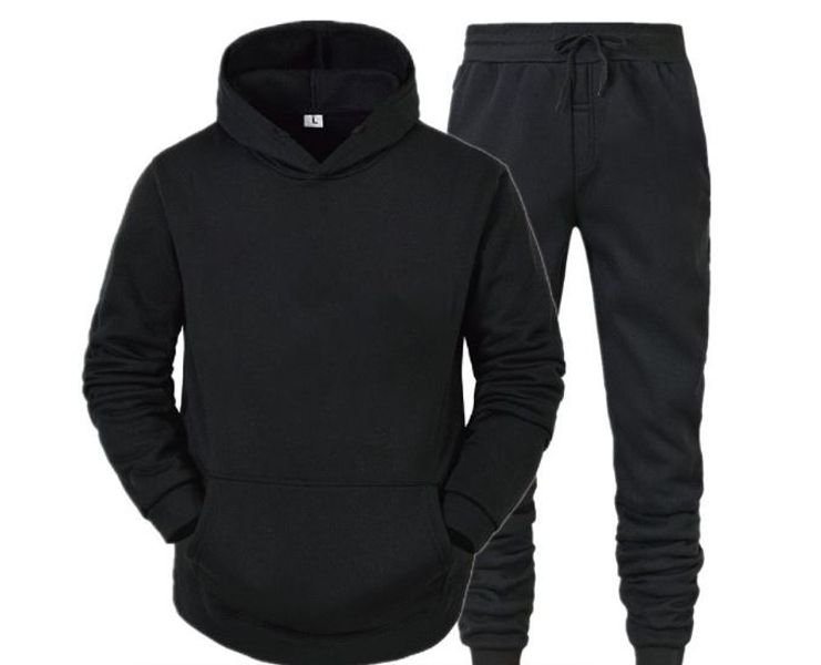 Flexxy Unisex Winter Lined Fleece Tracksuit Set Black 2 Pieces | Shop ...