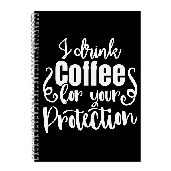 Coffee A4 Notebook Spiral Lined Funny Quotes Graphic Saying Notepad Gift214