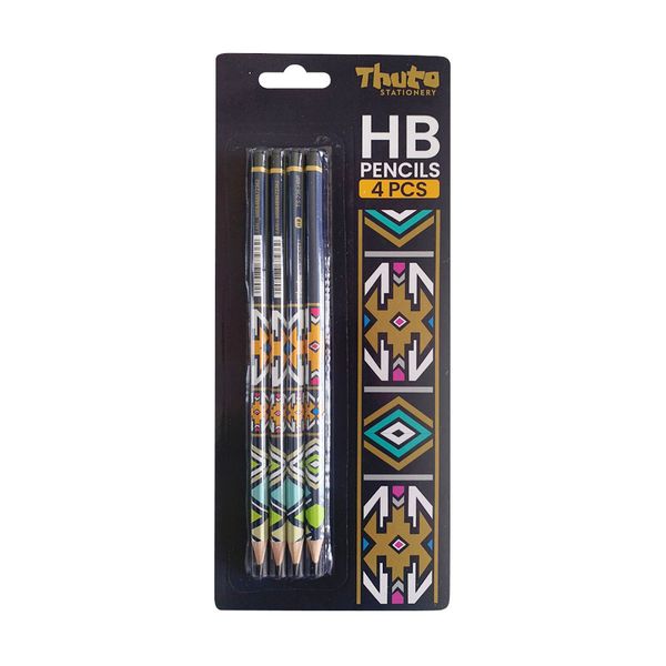 Thuto HB Pencils 4PCs - Ndebele Edition