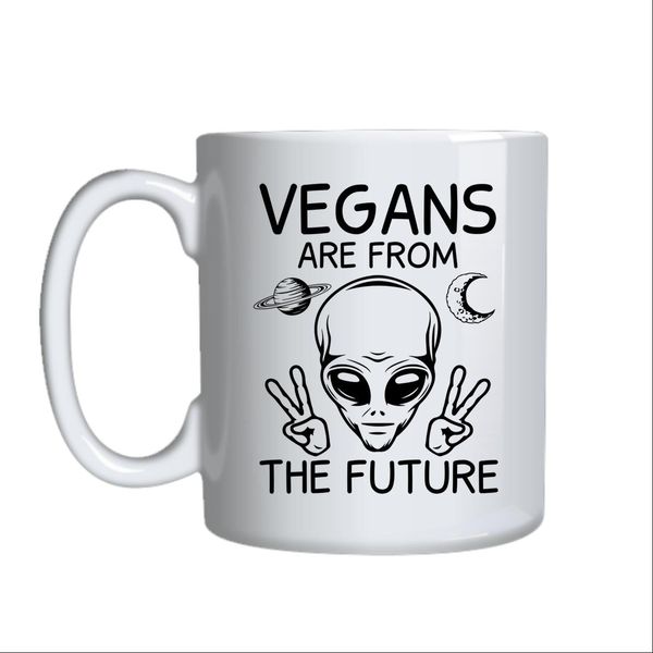 Vegans Are From The Future Mug Gift Idea 133