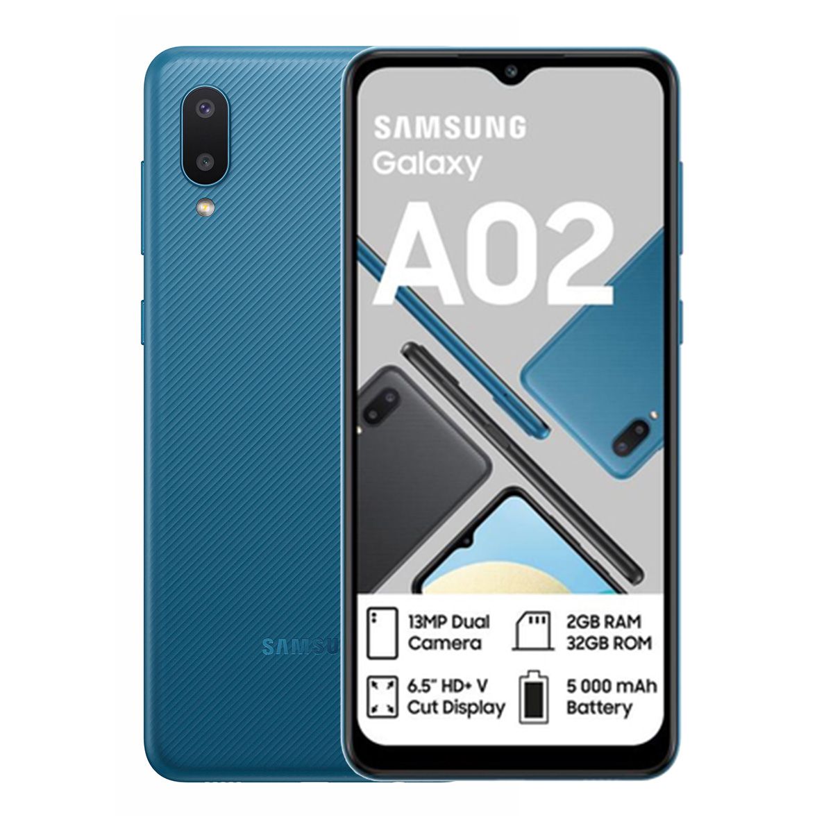 Samsung Galaxy A02 - 32GB Single Sim - Blue - Refurbished
