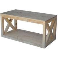 Unpainted XA4590 long Coffee Table design for Living room or Patio area