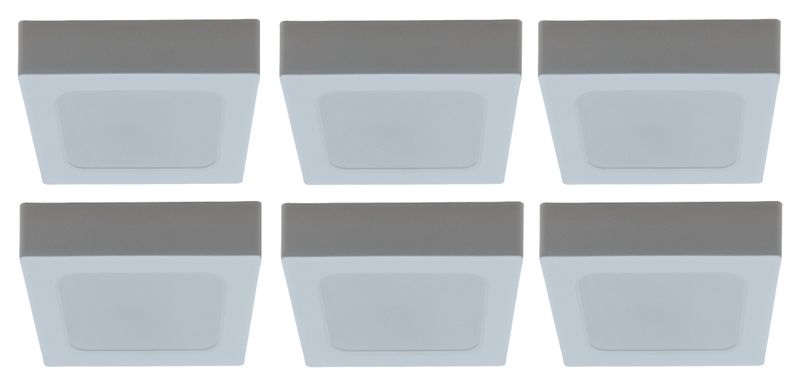 Hello Today Square LED Surface Panel Light 6W 122mm x 122mm - 6 Pack