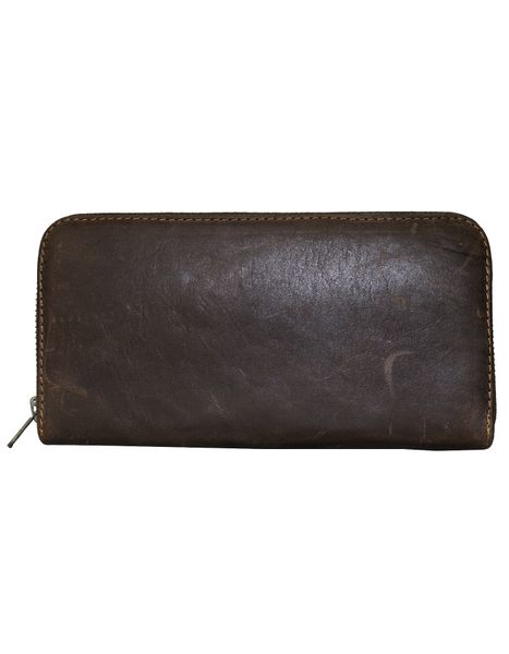 Luvsa LS-WT871 Full Grain Leather All in 1 Purse with Cellphone Pouch