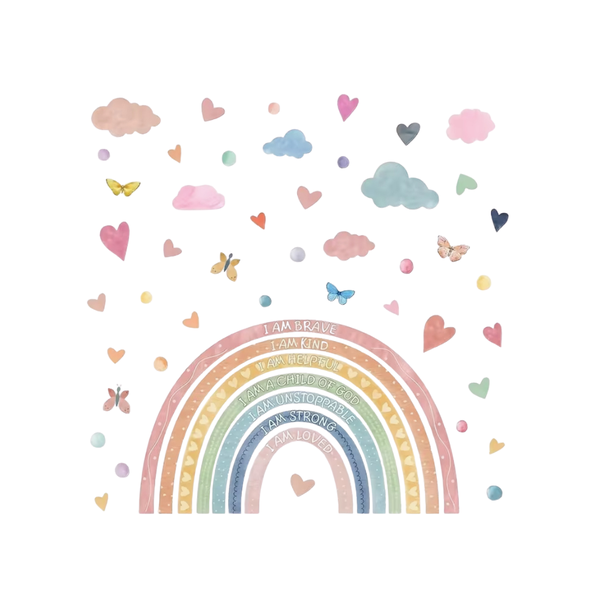 Rainbow of Affirmations Inspirational Wall Sticker
