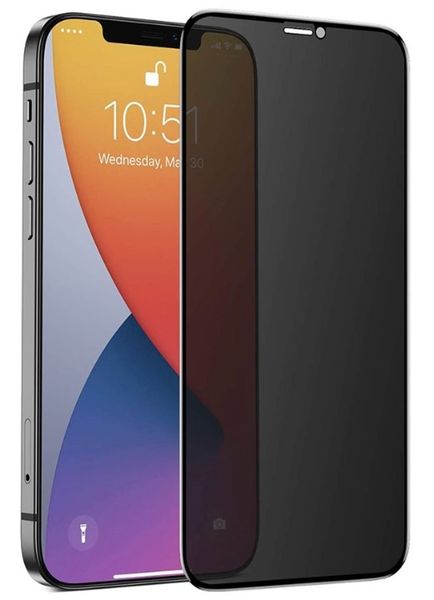 Anti Spy iPhone 13 Pro Black Privacy Tempered Glass Screen Protector