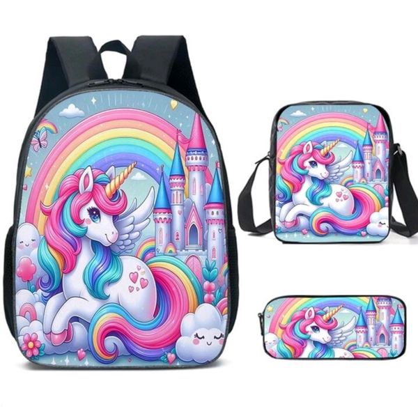 Kids Unicorn 3 Piece Backpack Set