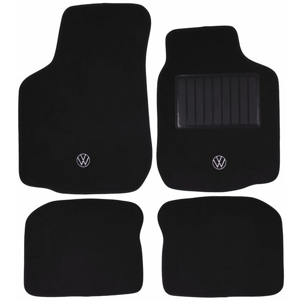 4-Piece Carpet Set Compatible with Volkswagen Golf 4 (Black)