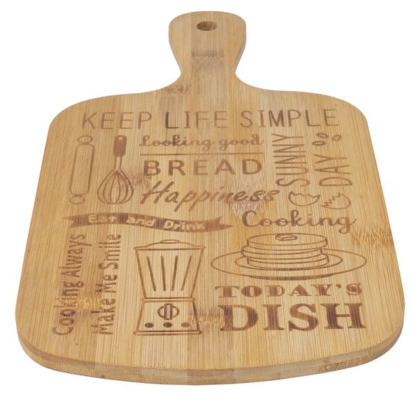 Bamboo Cutting And Serving Board 39Cm By 19Cm
