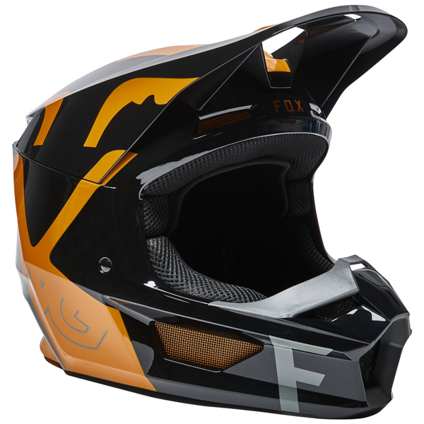 Fox V1 SKEW Black/Gold Helmet