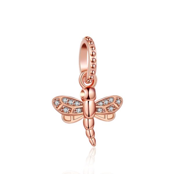 JD S925 Dragonfly Pave Pendant