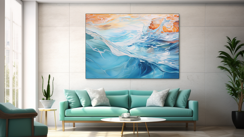 Canvas Wall Art - Tranquil Ripples Abstract - JT0096