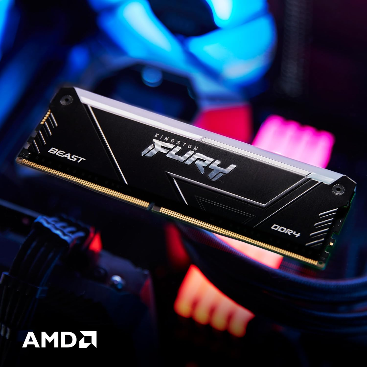 Kingston FURY Beast RGB DDR4 16GB Kit (2x8GB) 3600MT/s Desktop RAM
