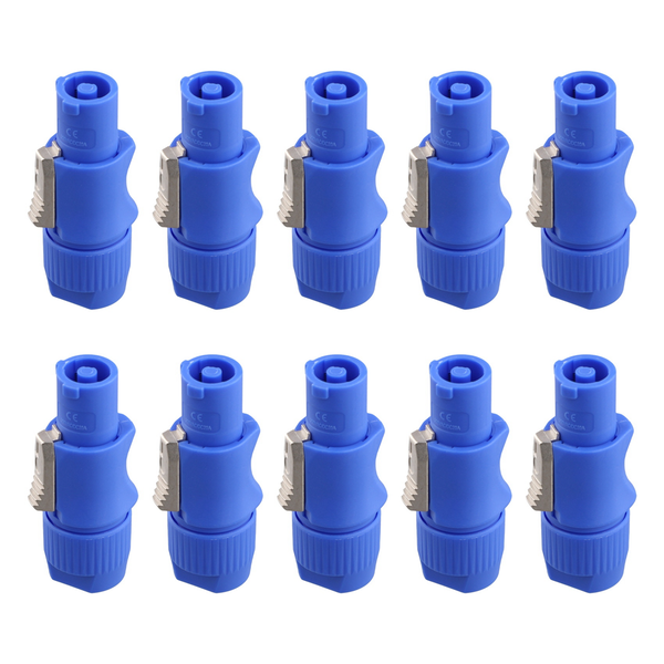 10 Pcs 3 Pin Male Powercon Connector Signal Input Jack Compatible with None