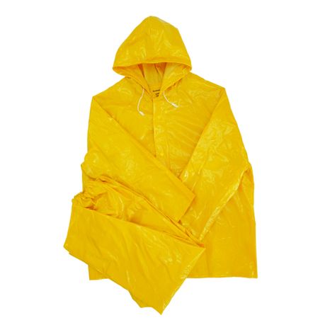 Yellow Two Piece Rubberised Rain Suit