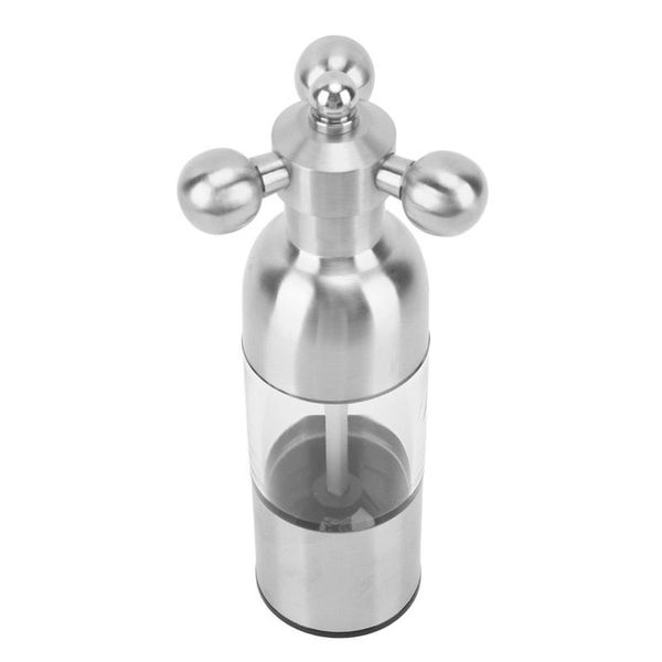 Black pepper grinder manual seasoning bottle silver