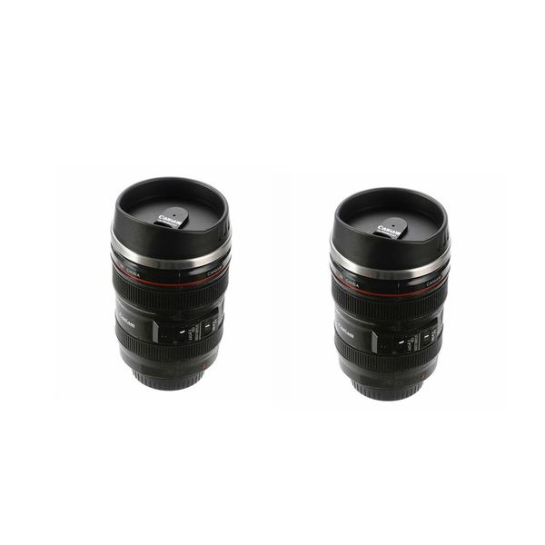 PP Camera Lens Cup Coffee Travel Mug - Set of 2