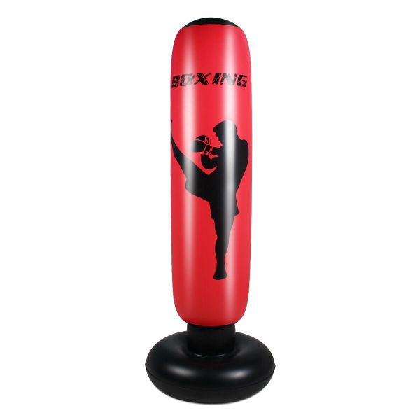 Inflatable Punching Bag for Children with Water-Filled Base - Red