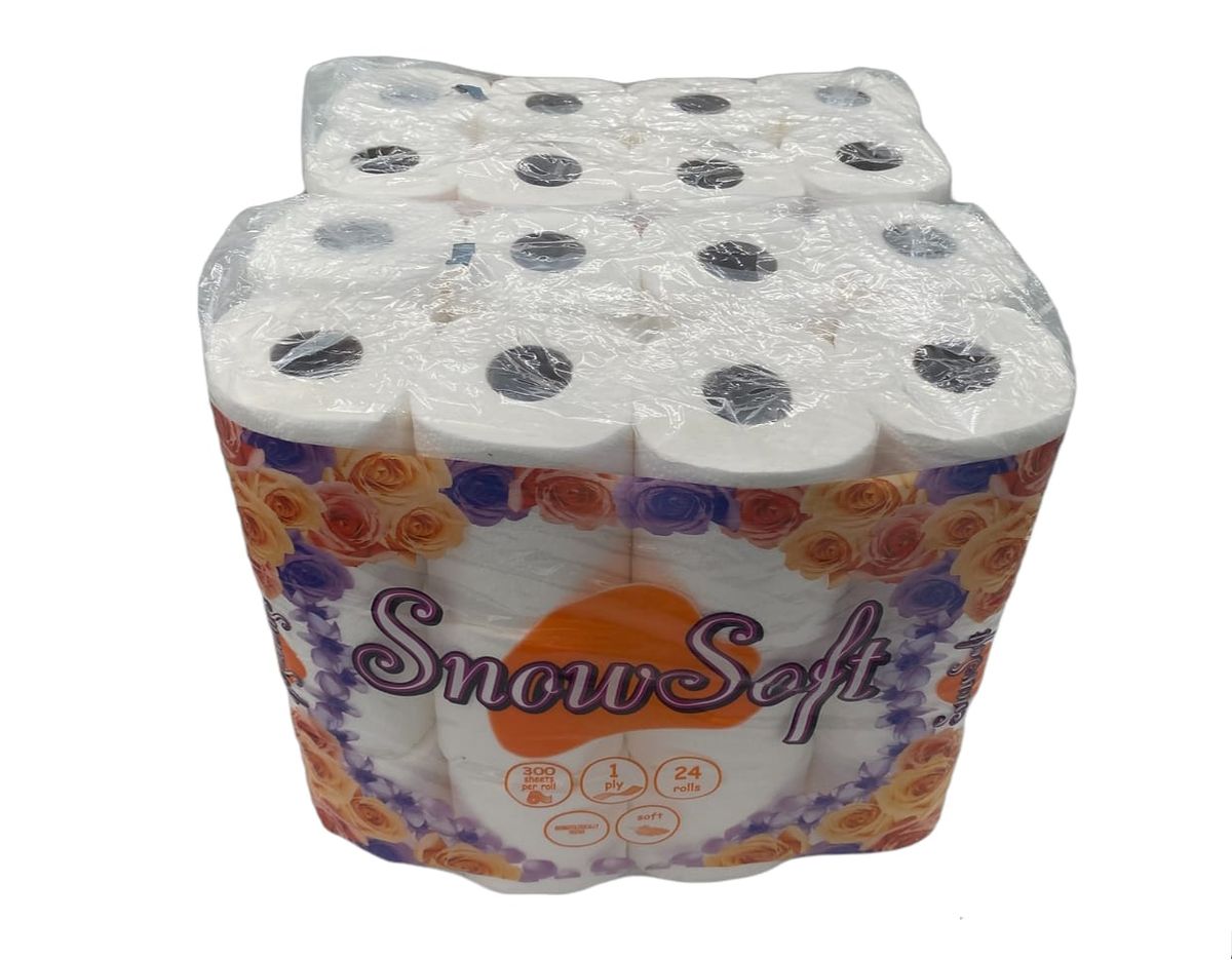 SnowSoft 24 Rolls 1 Ply 300 Sheets Toilet Paper 2 Pack Shop Today. Get it Tomorrow