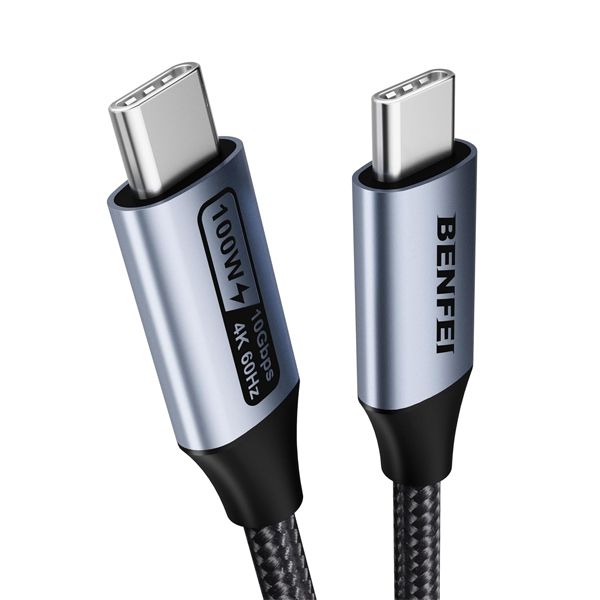 BENFEI USB-C 3.2 10Gbps Male-to-Male 4K Video and PD100W 1m Cable - Grey
