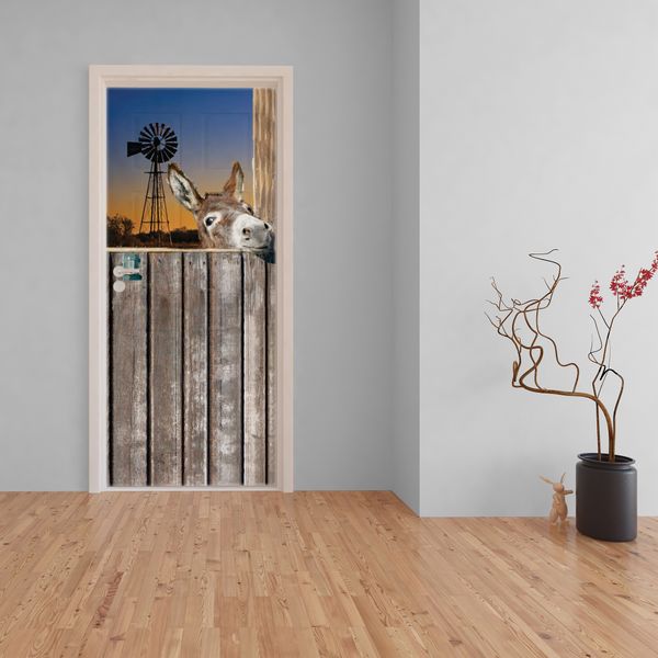 Decoupage Tear Resistant Transfers - Donkey Windmill Door