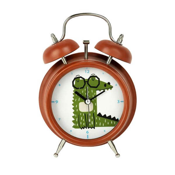Kids Safari Animal Clock - Children's Bedroom Clock with Alarm - 4 Colours