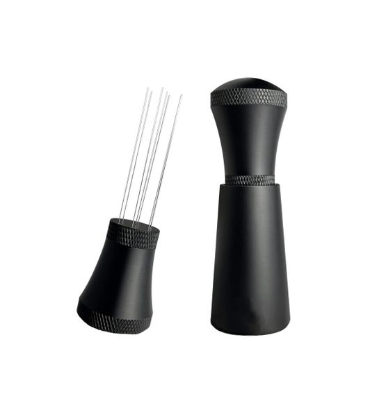 Espresso Coffee Powder Stirrer Tools,0.35mm 7 Needles Stainless Steel,Black