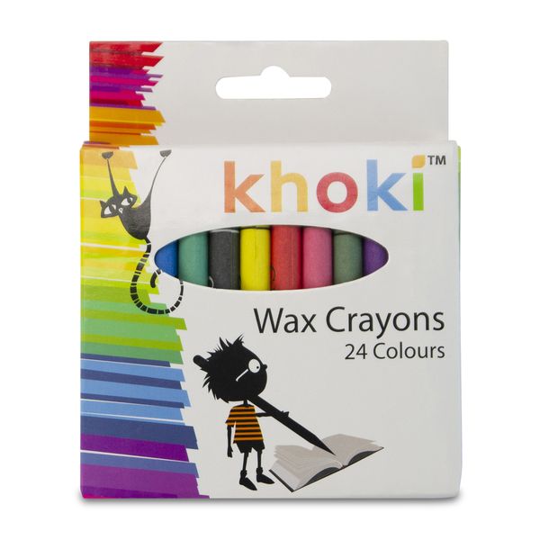 Khoki - Wax Crayons - Art &amp; Craft - Assorted Colours - 24 Piece