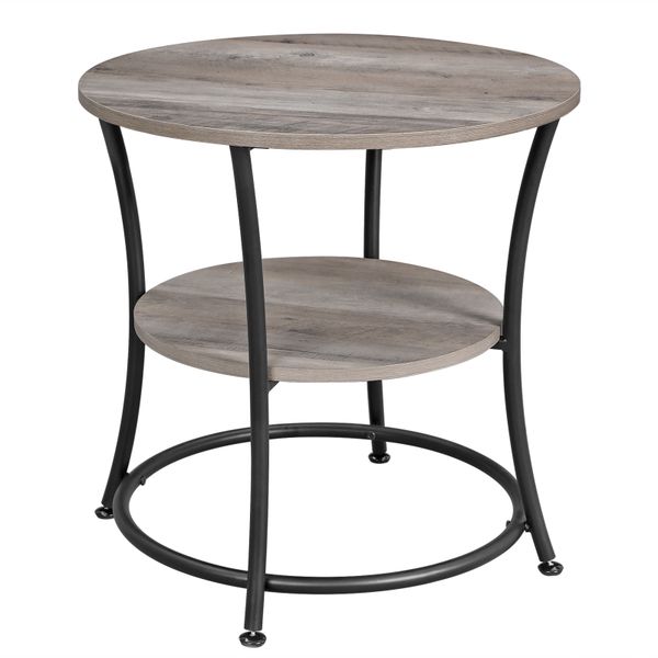 2 Tier Valentia Coffee Side Table - Light Brown