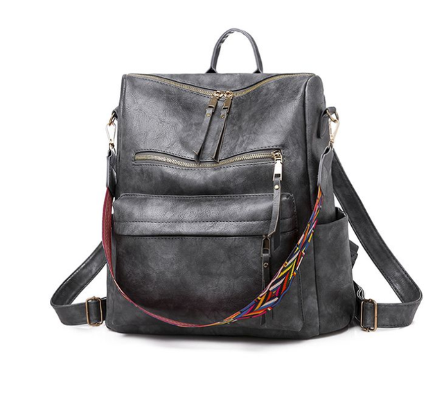 Leather Backpack Purse for Women Large Designer Travel Ladies Satchel