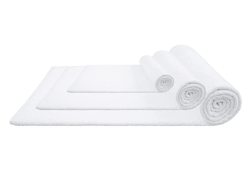 Wonder Towel Set Terry Collection Cosy Valour Microfibre BeachBathGym White