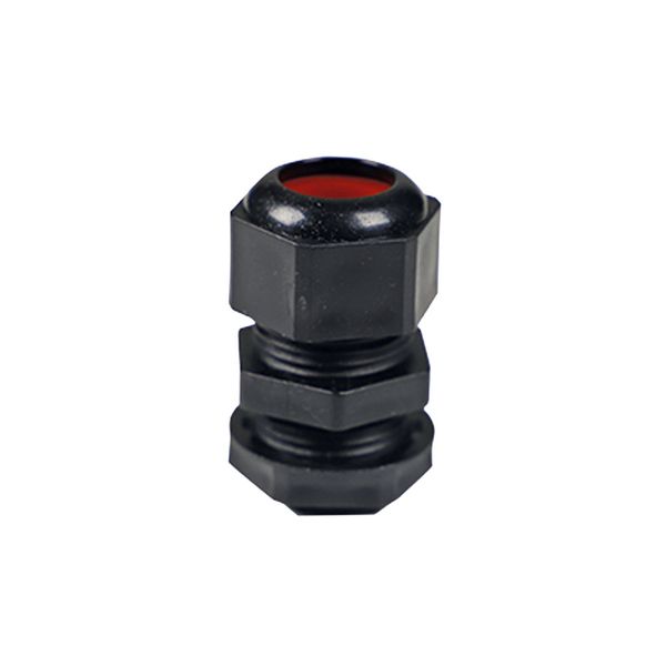 Conduit Box Gland - 20mm Red Grommet - Black - Size 1