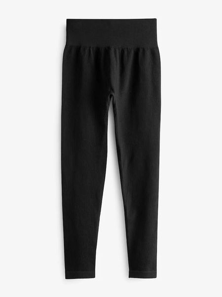 Zush Black Ribbed High Waist Leggings